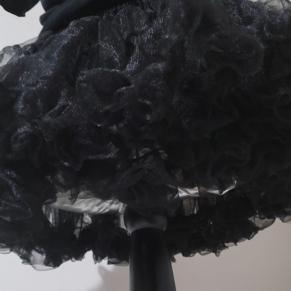 O/S Be Wicked! Micro Mini tutu petticoat skirt tulle Ruffle Black - Picture 5 of 11